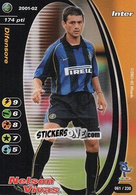 Sticker Nelson Vivas - Football Champions Italy 2001-2002 - Wizards of The Coast