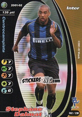 Sticker Stephane Dalmat - Football Champions Italy 2001-2002 n. 62 - Wizards of The Coast