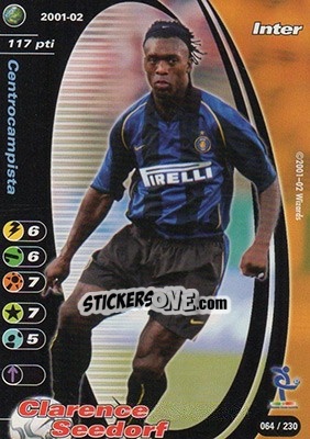 Figurina Clarence Seedorf - Football Champions Italy 2001-2002 - Wizards of The Coast