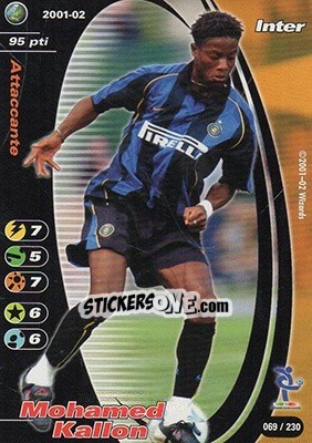 Sticker Mohamed Kallon - Football Champions Italy 2001-2002 - Wizards of The Coast