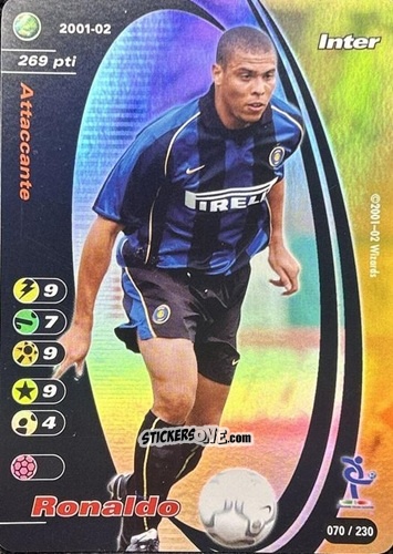 Sticker Ronaldo - Football Champions Italy 2001-2002 n. 70 - Wizards of The Coast