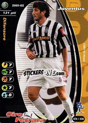 Sticker Ciro Ferrara - Football Champions Italy 2001-2002 n. 74 - Wizards of The Coast