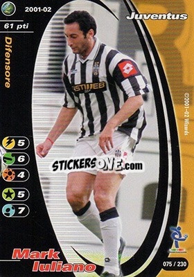 Sticker Mark Iuliano - Football Champions Italy 2001-2002 n. 75 - Wizards of The Coast