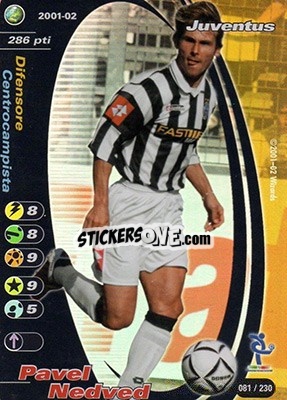 Sticker Pavel Nedved - Football Champions Italy 2001-2002 n. 81 - Wizards of The Coast