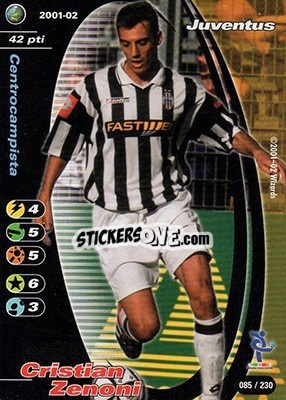 Sticker Cristian Zenoni - Football Champions Italy 2001-2002 - Wizards of The Coast