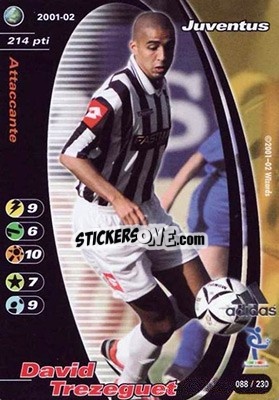 Sticker David Trezeguet - Football Champions Italy 2001-2002 n. 88 - Wizards of The Coast