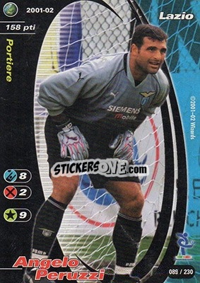 Sticker Angelo Peruzzi - Football Champions Italy 2001-2002 n. 89 - Wizards of The Coast