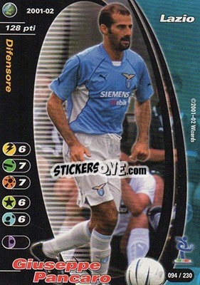 Sticker Giuseppe Pancaro - Football Champions Italy 2001-2002 - Wizards of The Coast