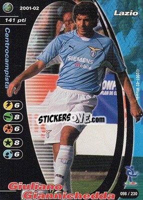Sticker Giuliano Giannichedda - Football Champions Italy 2001-2002 - Wizards of The Coast