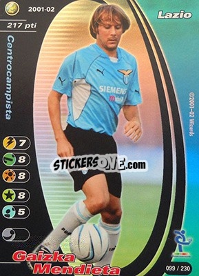 Figurina Gaizka Mendieta - Football Champions Italy 2001-2002 - Wizards of The Coast