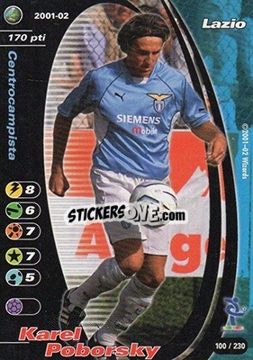 Sticker Karel Poborsky - Football Champions Italy 2001-2002 n. 100 - Wizards of The Coast