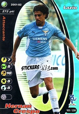 Sticker Hernan Crespo - Football Champions Italy 2001-2002 n. 103 - Wizards of The Coast