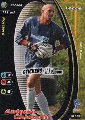 Sticker Antonio Chimenti - Football Champions Italy 2001-2002 n. 106 - Wizards of The Coast