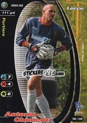 Cromo Antonio Chimenti - Football Champions Italy 2001-2002 - Wizards of The Coast