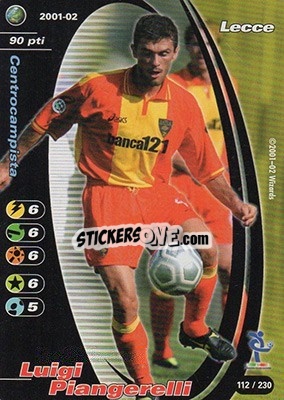 Sticker Luigi Piangerelli - Football Champions Italy 2001-2002 - Wizards of The Coast
