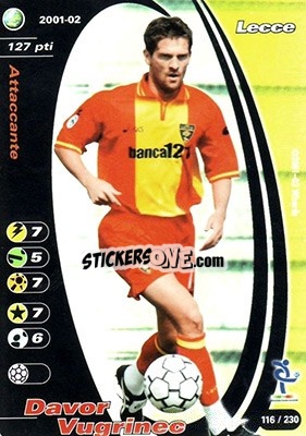 Sticker Davor Vugrinec - Football Champions Italy 2001-2002 n. 116 - Wizards of The Coast