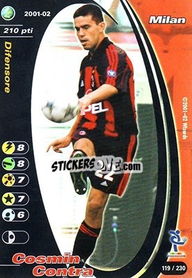 Sticker Cosmin Contra - Football Champions Italy 2001-2002 - Wizards of The Coast