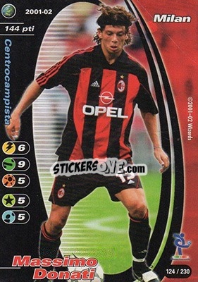 Sticker Massimo Donati - Football Champions Italy 2001-2002 - Wizards of The Coast