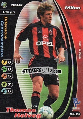 Sticker Thomas Helveg - Football Champions Italy 2001-2002 n. 126 - Wizards of The Coast