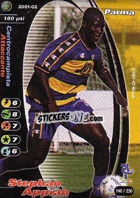 Cromo Stephan Appiah - Football Champions Italy 2001-2002 - Wizards of The Coast