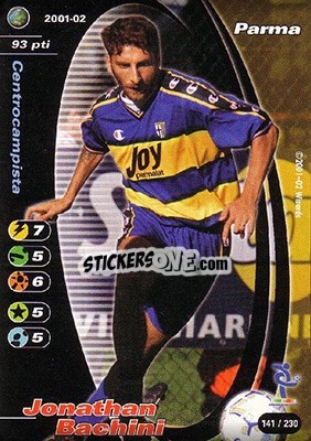 Sticker Jonathan Bachini - Football Champions Italy 2001-2002 - Wizards of The Coast