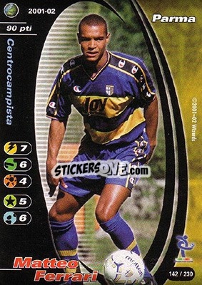 Sticker Matteo Ferrari - Football Champions Italy 2001-2002 n. 142 - Wizards of The Coast