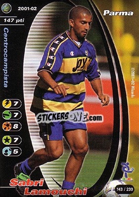 Cromo Sabri Lamouchi - Football Champions Italy 2001-2002 - Wizards of The Coast