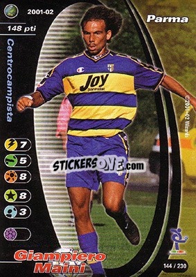 Figurina Giampiero Maini - Football Champions Italy 2001-2002 - Wizards of The Coast