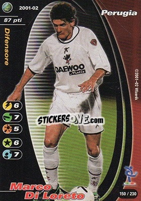 Sticker Marco Di Loreto - Football Champions Italy 2001-2002 - Wizards of The Coast