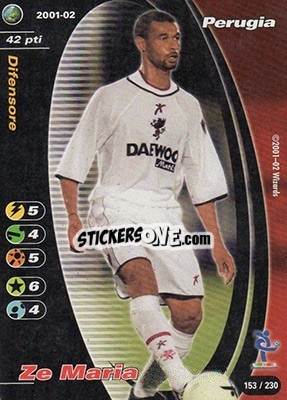 Sticker Ze Maria - Football Champions Italy 2001-2002 n. 153 - Wizards of The Coast