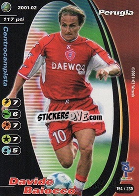 Sticker Davide Baiocco - Football Champions Italy 2001-2002 n. 154 - Wizards of The Coast