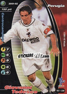Sticker Giovanni Tedesco - Football Champions Italy 2001-2002 - Wizards of The Coast