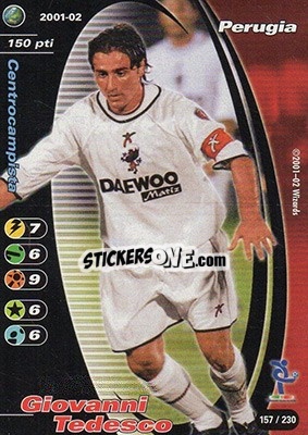 Figurina Giovanni Tedesco - Football Champions Italy 2001-2002 - Wizards of The Coast