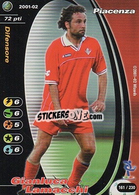 Sticker Gianluca Lamacchi - Football Champions Italy 2001-2002 - Wizards of The Coast