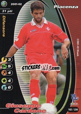 Sticker Giuseppe Cardone - Football Champions Italy 2001-2002 n. 162 - Wizards of The Coast