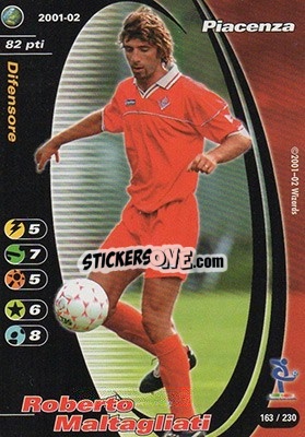 Sticker Roberto Maltagliati - Football Champions Italy 2001-2002 n. 163 - Wizards of The Coast