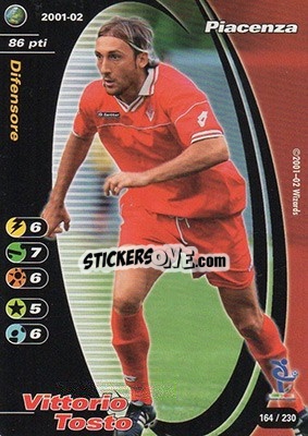 Sticker Vittorio Tosto - Football Champions Italy 2001-2002 n. 164 - Wizards of The Coast