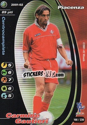 Sticker Carmine Gautieri - Football Champions Italy 2001-2002 n. 166 - Wizards of The Coast