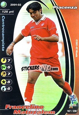 Sticker Francelino Matuzalem - Football Champions Italy 2001-2002 n. 167 - Wizards of The Coast