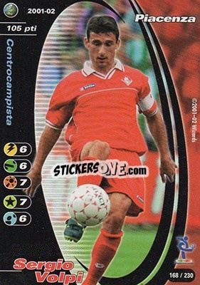 Sticker Sergio Volpi - Football Champions Italy 2001-2002 n. 168 - Wizards of The Coast