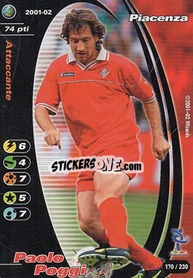 Figurina Paolo Poggi - Football Champions Italy 2001-2002 - Wizards of The Coast