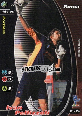 Sticker Ivan Pellizzoli - Football Champions Italy 2001-2002 - Wizards of The Coast