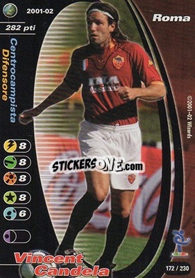 Sticker Vincent Candela - Football Champions Italy 2001-2002 n. 172 - Wizards of The Coast