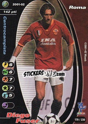 Sticker Diego Fuser - Football Champions Italy 2001-2002 - Wizards of The Coast