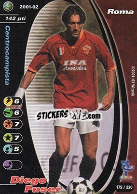 Sticker Diego Fuser - Football Champions Italy 2001-2002 n. 179 - Wizards of The Coast