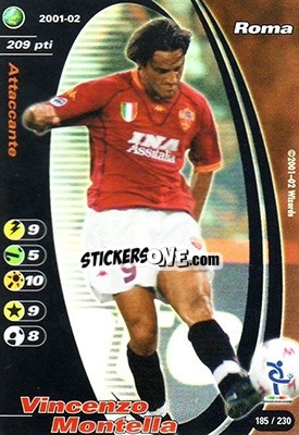 Sticker Vincenzo Montella - Football Champions Italy 2001-2002 n. 185 - Wizards of The Coast