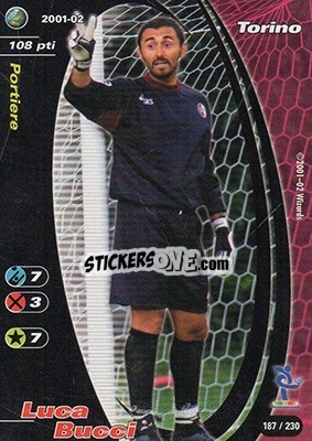 Sticker Luca Bucci - Football Champions Italy 2001-2002 n. 187 - Wizards of The Coast