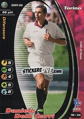Sticker Daniele Delli Carri - Football Champions Italy 2001-2002 n. 188 - Wizards of The Coast