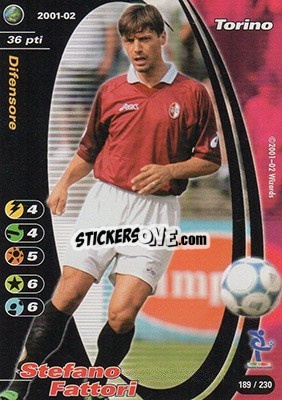 Sticker Stefano Fattori - Football Champions Italy 2001-2002 n. 189 - Wizards of The Coast