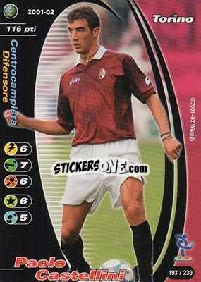Sticker Paolo Castellini - Football Champions Italy 2001-2002 - Wizards of The Coast